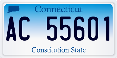 CT license plate AC55601