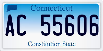 CT license plate AC55606