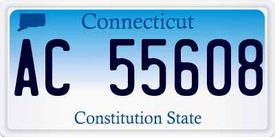 CT license plate AC55608