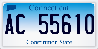 CT license plate AC55610