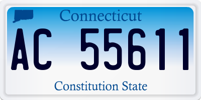 CT license plate AC55611
