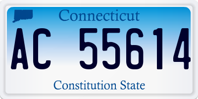 CT license plate AC55614