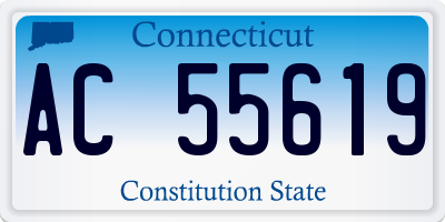 CT license plate AC55619