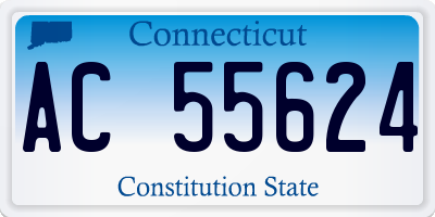 CT license plate AC55624