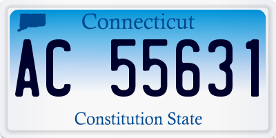 CT license plate AC55631