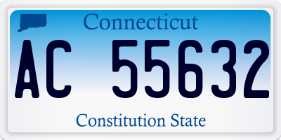 CT license plate AC55632