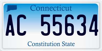 CT license plate AC55634