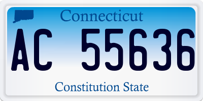CT license plate AC55636