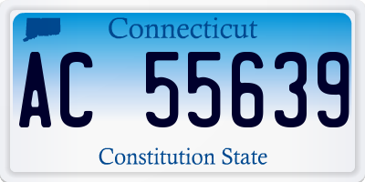CT license plate AC55639