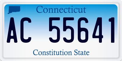 CT license plate AC55641