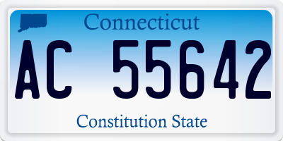 CT license plate AC55642