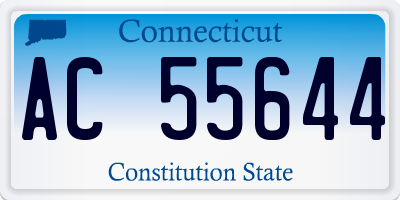 CT license plate AC55644