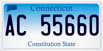 CT license plate AC55660