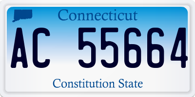 CT license plate AC55664