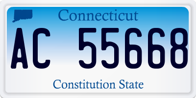 CT license plate AC55668