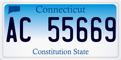 CT license plate AC55669