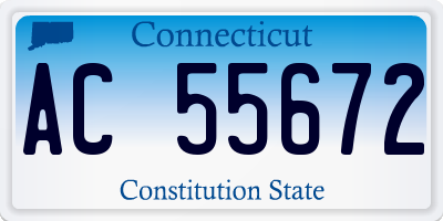CT license plate AC55672