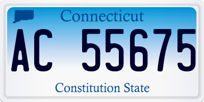 CT license plate AC55675