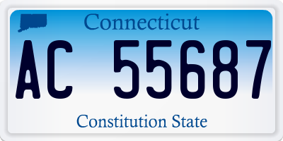 CT license plate AC55687