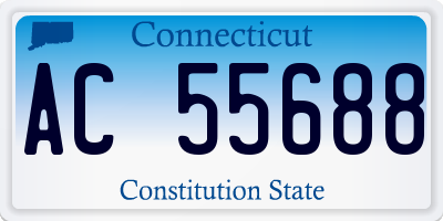 CT license plate AC55688