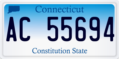 CT license plate AC55694