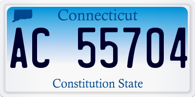 CT license plate AC55704