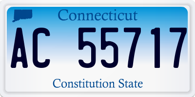 CT license plate AC55717