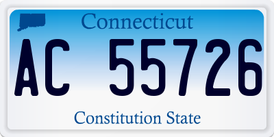 CT license plate AC55726