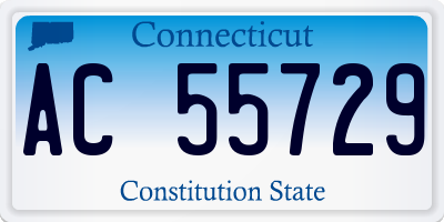CT license plate AC55729