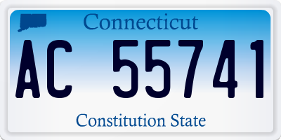 CT license plate AC55741