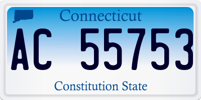 CT license plate AC55753
