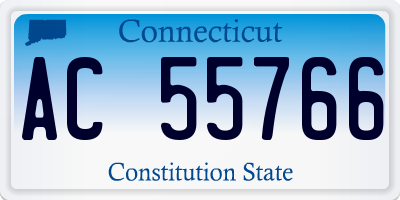 CT license plate AC55766