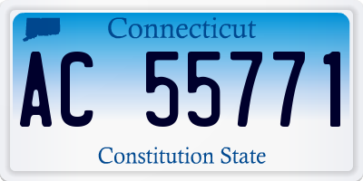 CT license plate AC55771