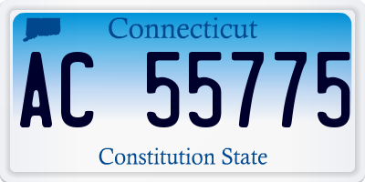 CT license plate AC55775
