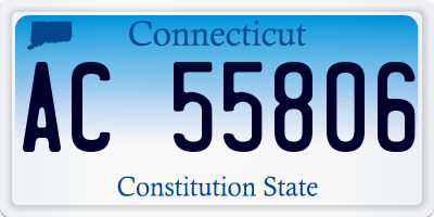 CT license plate AC55806