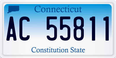 CT license plate AC55811