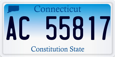 CT license plate AC55817