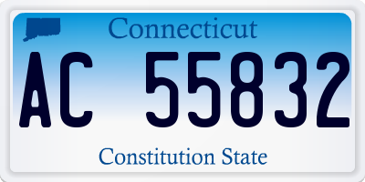 CT license plate AC55832