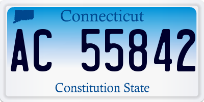 CT license plate AC55842