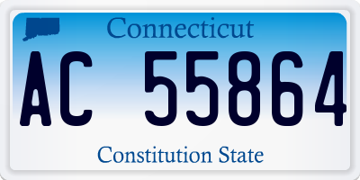 CT license plate AC55864