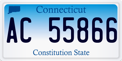 CT license plate AC55866