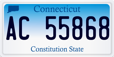 CT license plate AC55868