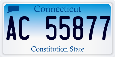CT license plate AC55877