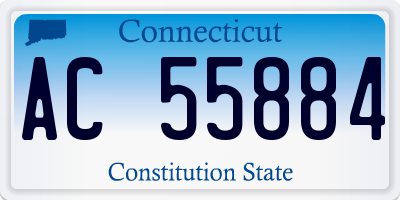 CT license plate AC55884