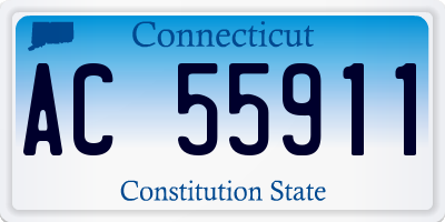 CT license plate AC55911