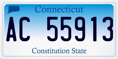CT license plate AC55913