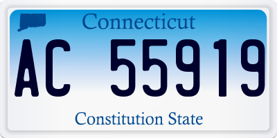CT license plate AC55919