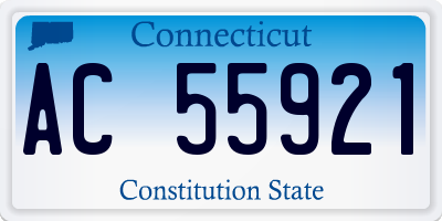 CT license plate AC55921