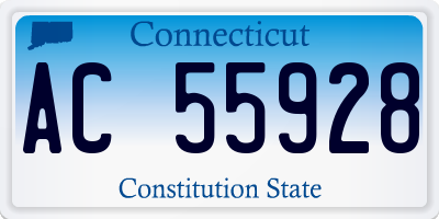 CT license plate AC55928