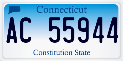 CT license plate AC55944